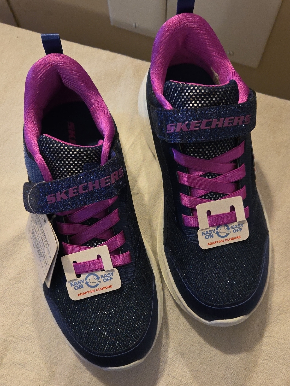 Skechers Kids' Navy and Pink Athletic Sneakers Size 1.5 NWT